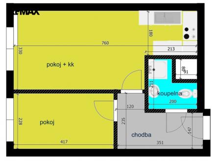 Prodej bytu, 2+kk, 43 m²