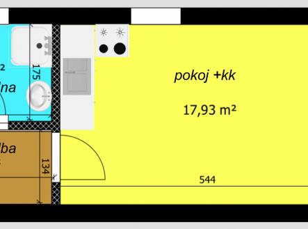 Pronájem bytu, 1+kk, 28 m²