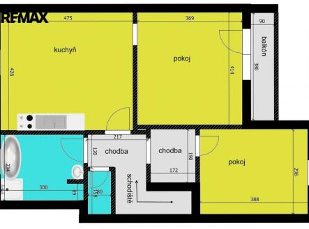 Pronájem bytu, 2+1, 64 m²