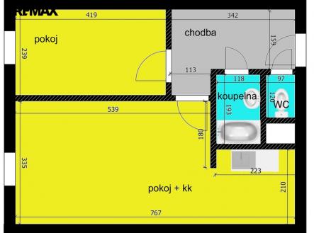 Prodej bytu, 2+kk, 42 m²