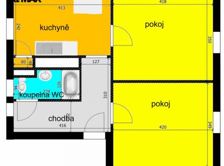 Pronájem bytu, 2+1, 51 m²