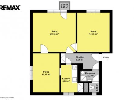 Prodej bytu, 3+1, 65 m²