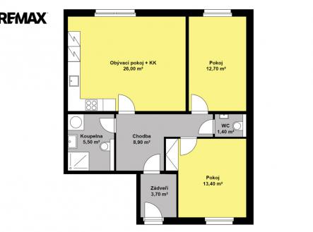 Prodej bytu, 3+kk, 74 m²