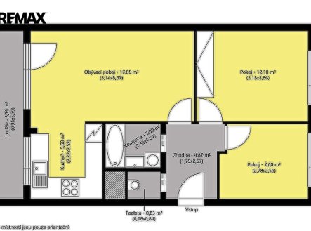 Prodej bytu, 3+kk, 67 m²