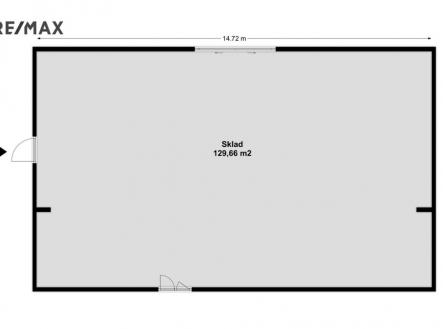 Pronájem - skladovací prostor, 129 m²