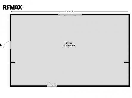 Pronájem skladovací prostor, 129 m²