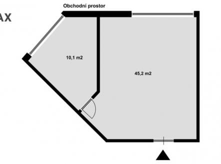 Pronájem - obchodní prostor, 55 m²