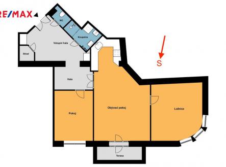 Pronájem bytu, 3+kk, 87 m²