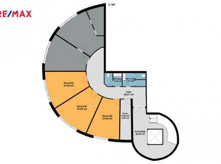 Pronájem kanceláře, 72 m²
