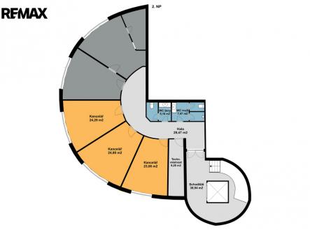 Pronájem kanceláře, 72 m²