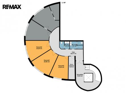 Pronájem kanceláře, 72 m²
