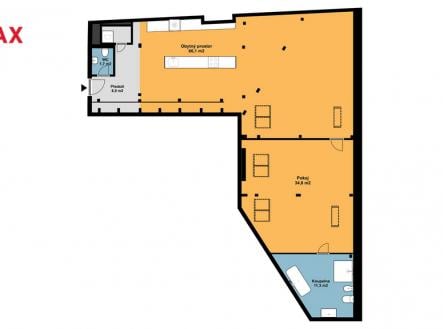 Pronájem bytu, 2+kk, 122 m²