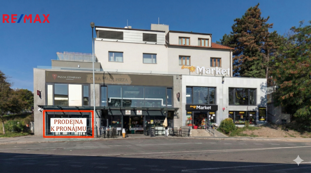 Pohled na budovu od vstupu do metra