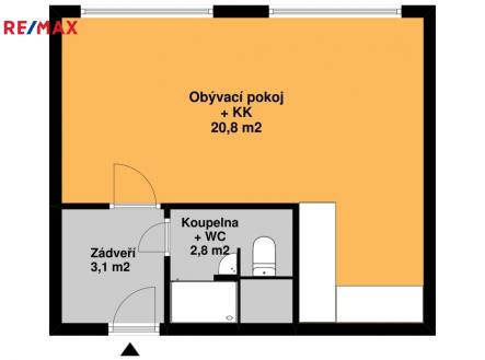Pronájem bytu, 1+kk, 26 m²