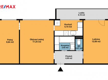 Prodej bytu, 3+1, 60 m²