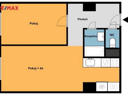 Prodej bytu, 2+kk, 43 m²