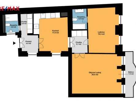 Pronájem kanceláře, 92 m²