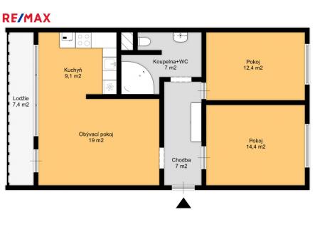 Pronájem bytu, 3+1, 78 m²