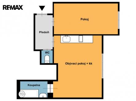 Pronájem bytu, 2+kk, 43 m²
