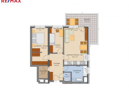 Prodej bytu, 3+kk, 90 m²