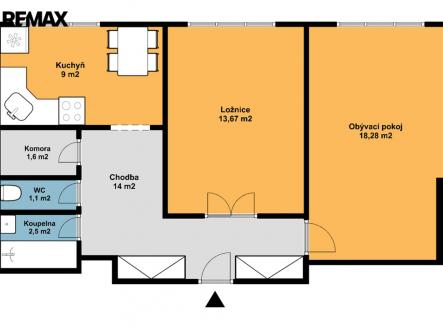 Prodej bytu, 2+1, 66 m²