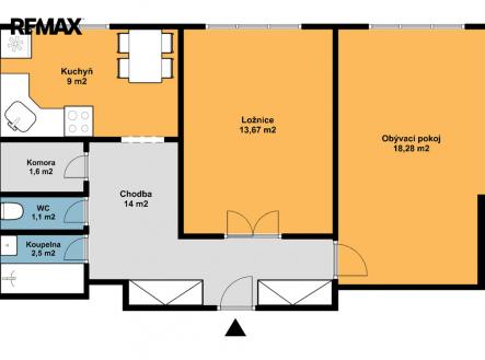 Prodej bytu, 2+1, 66 m²