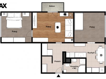 Prodej bytu, 3+1, 68 m²