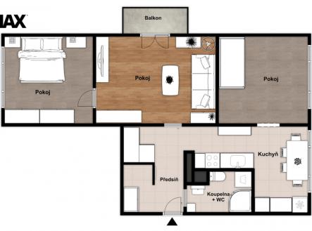 Prodej bytu, 3+1, 68 m²