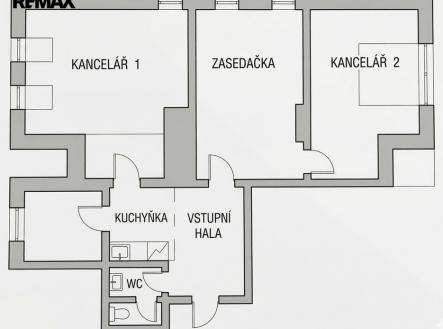 Pronájem kanceláře, 91 m²