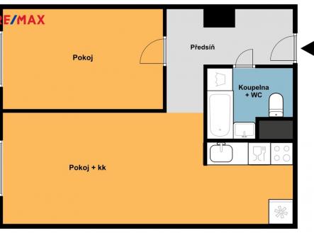 Pronájem bytu, 2+kk, 45 m²