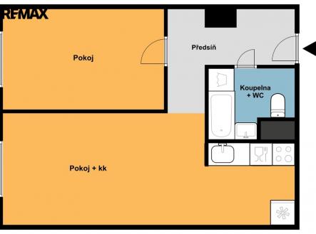 Pronájem bytu, 2+kk, 45 m²