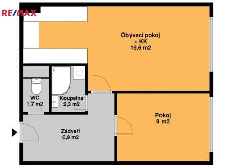 Pronájem bytu, 2+kk, 39 m²