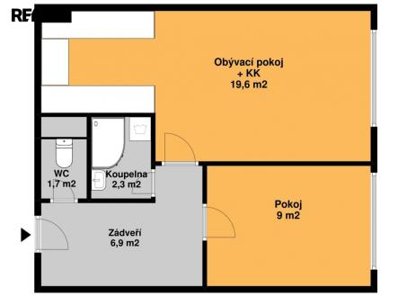 Pronájem bytu, 2+kk, 39 m²