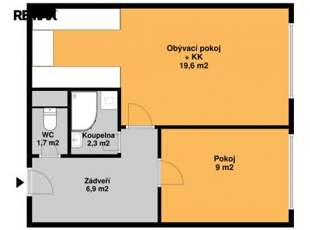 Pronájem bytu, 2+kk, 39 m²