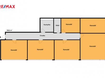 Pronájem kanceláře, 200 m²