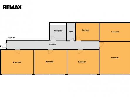 Pronájem kanceláře, 200 m²