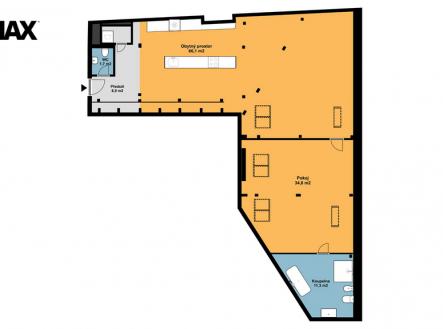 Pronájem bytu, 2+kk, 122 m²