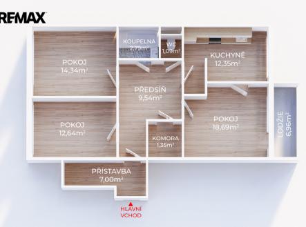 Prodej bytu, 3+1, 88 m²