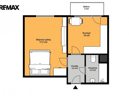 Pronájem bytu, 1+1, 40 m²