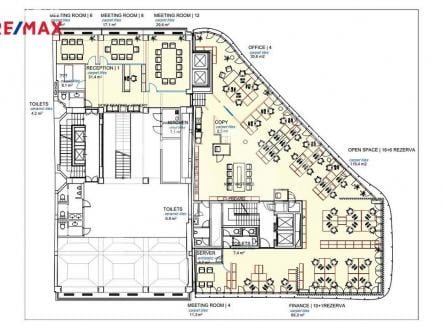 Pronájem - kanceláře, 335 m²