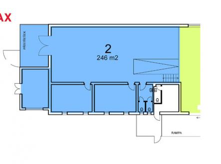 Pronájem - skladovací prostor, 246 m²