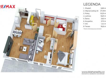 Prodej bytu, 3+kk, 73 m²