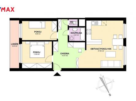 Prodej bytu, 3+kk, 66 m²