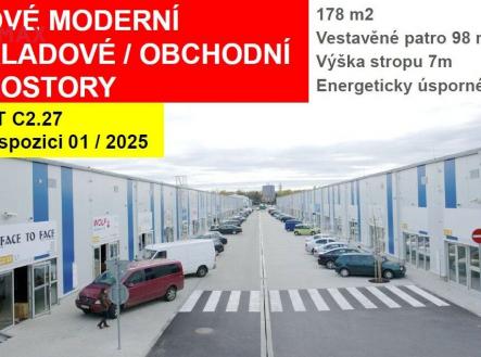 Pronájem - skladovací prostor, 276 m²