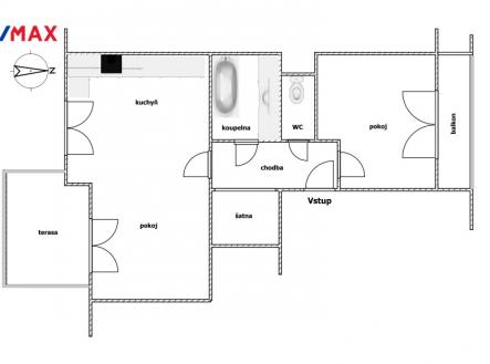 Pronájem bytu, 3+kk, 55 m²