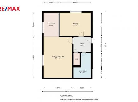 Prodej bytu, 2+kk, 54 m²