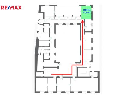 Pronájem kanceláře, 21 m²