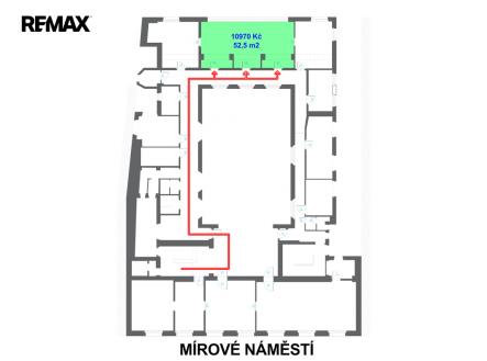 Pronájem kanceláře, 52 m²