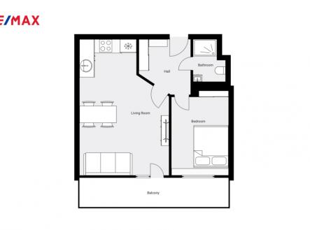 Prodej bytu, 2+kk, 44 m²