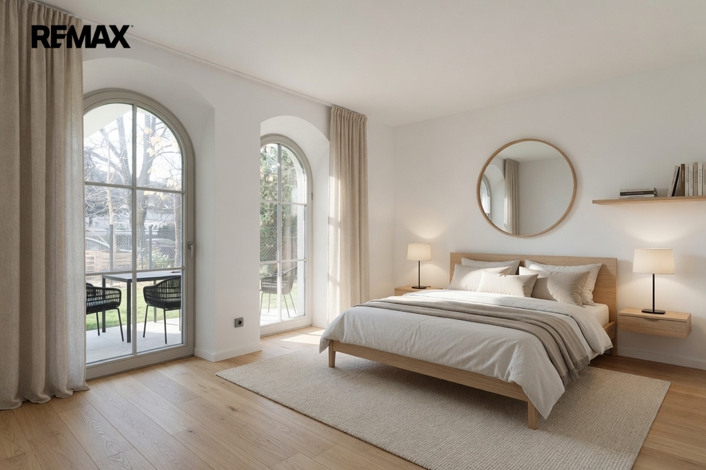 HOMESTAGING - Prodej - bytová jednotka 4+kk – 128,72 m², zahrada 109,02 m², 2 parkovací stání. Praha 10 – Záběhlice u Hamru